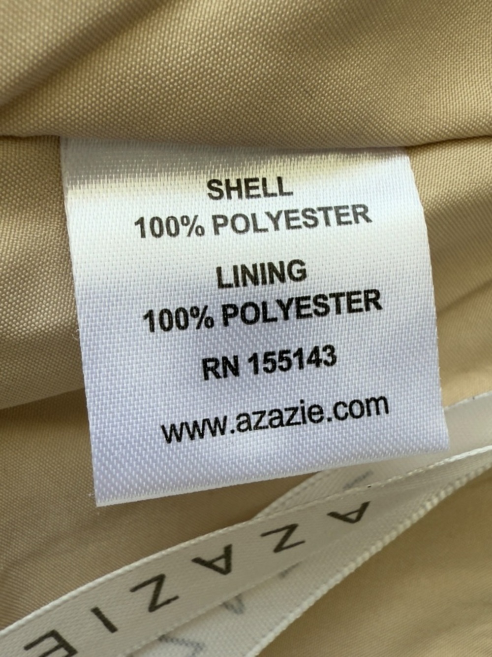 Azazie Tessie Champagne A-Line Halter Stretch Satin Maxi Dress Size A12 - Picture 7 of 10